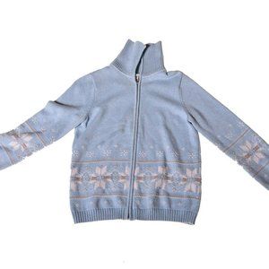 Women's Pendleton Wool Sweater Blue Snowflake
